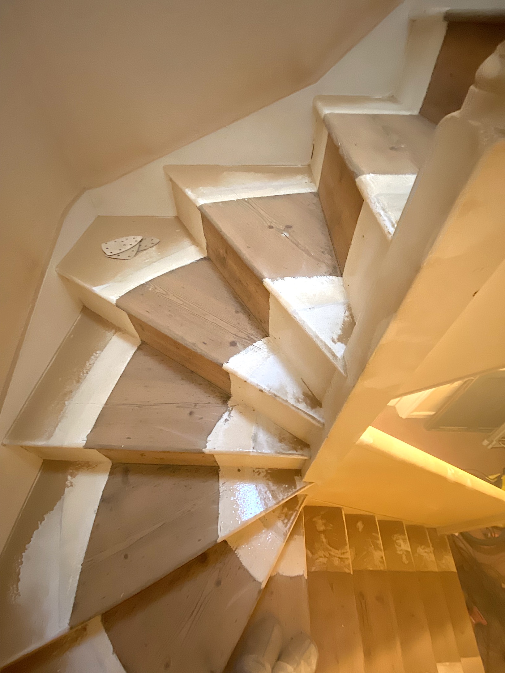 sanded staircase